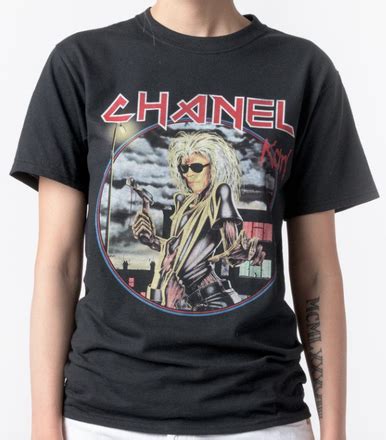 chanel x iron maiden karl lagerfeld black t shirt|Chanel Karl Lagerfeld Iron Maiden Shirt.